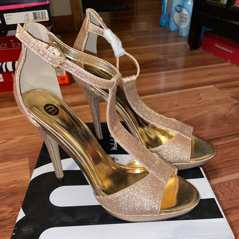 Brand New Sparkly Heels w/Little Platform